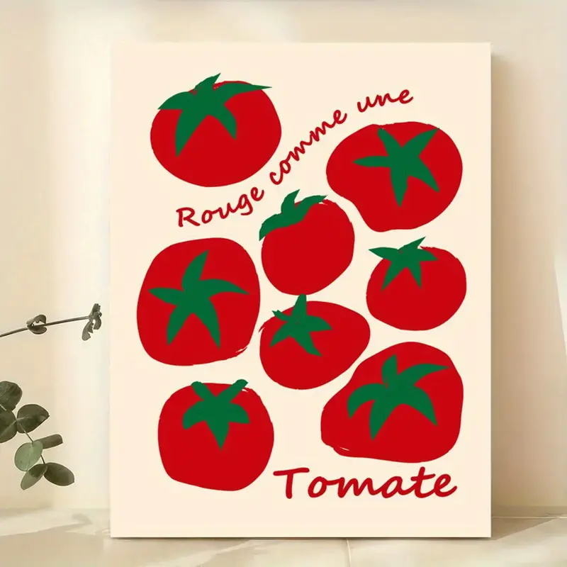 Home Decor Aesthetic - Moderne bunte rote Tomaten Wandkunst Drucke