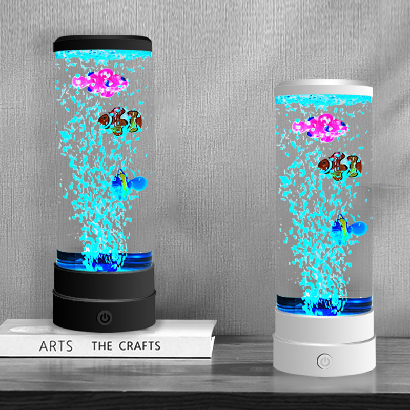 Home Decor Simulator - Simulierter LED-Mehrfarben-Blasenfisch als Atmosphäre-Dekoartikel für Zuhause