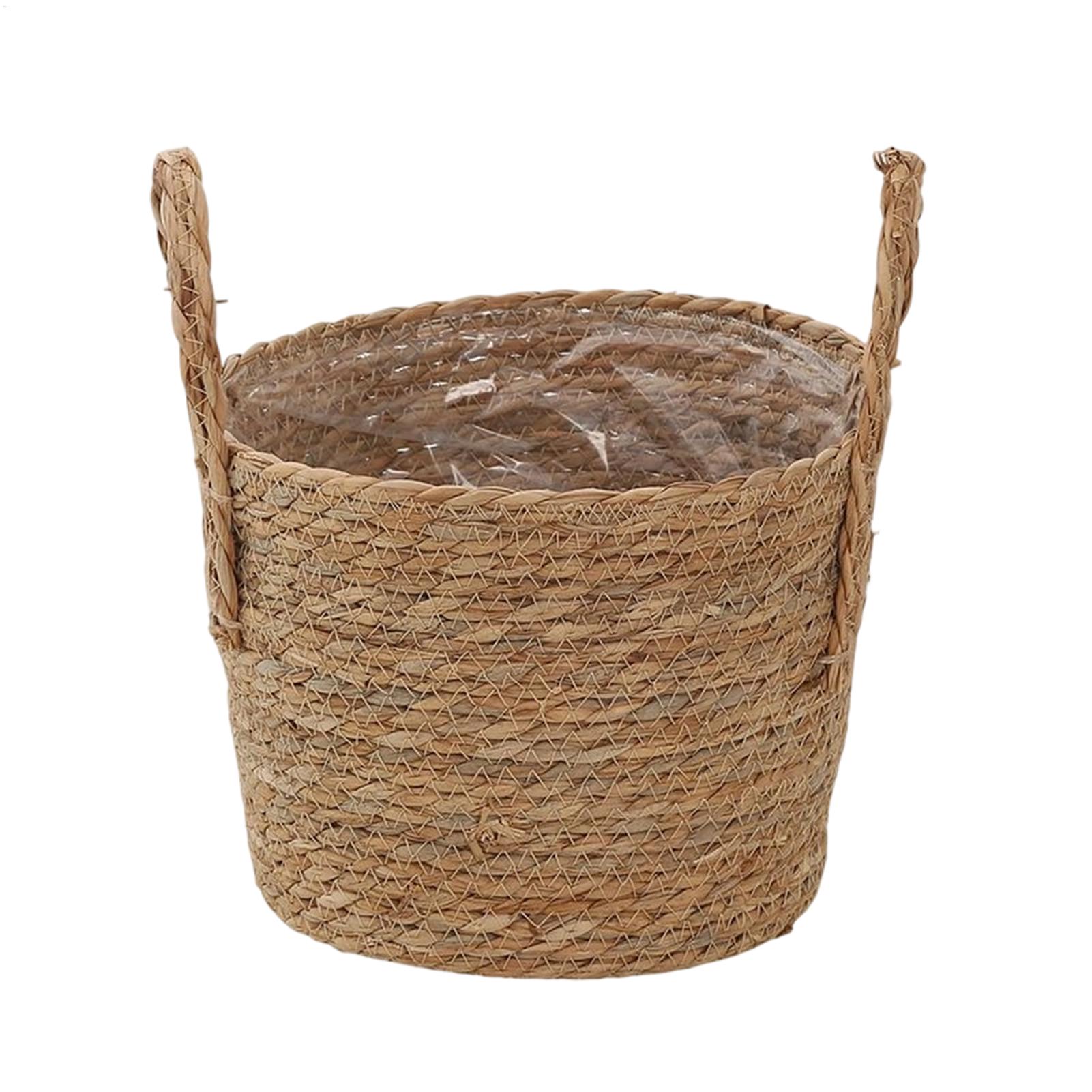 Rattan Plant Basket - Pflanzkorb aus Stroh, Blumentopf aus Weide,