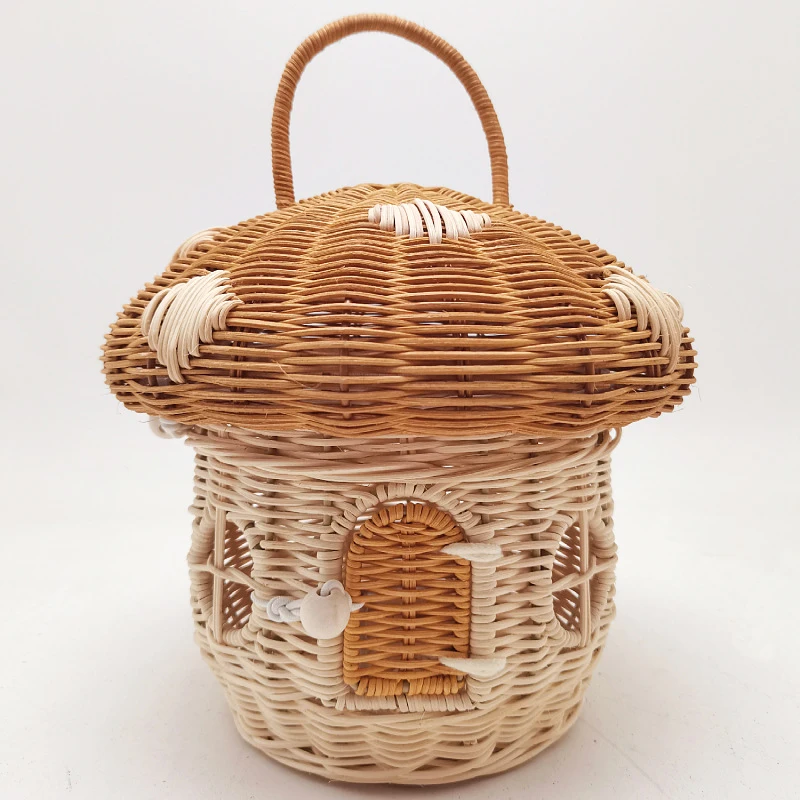Rattan Plant Basket - Outdoor Picknick Körbe Pilz Lagerung Tasche