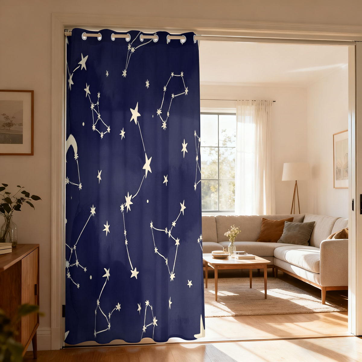 Home Decor Curtains - 1 Stück Retro-Rosen-Blumen-Vorhang mit Einzelschlaufe, dekorativer
