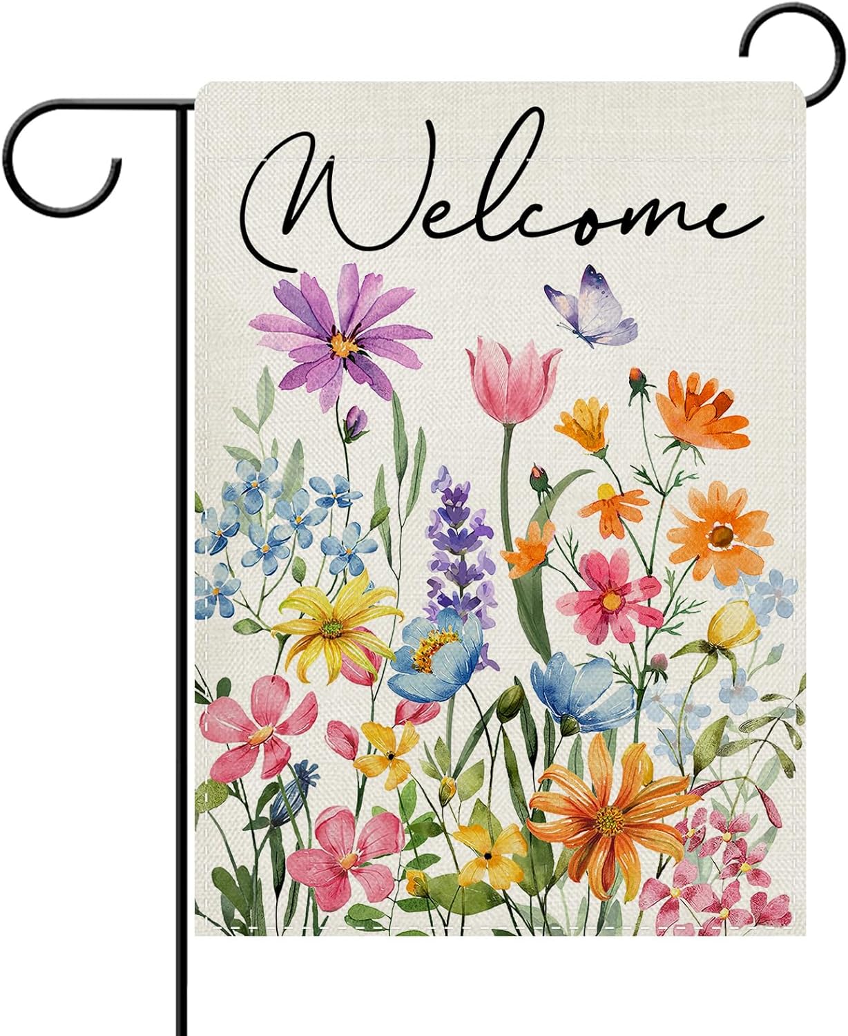 Home Decor Outside - Dyrenson Welcome Spring Summer Wildflower dekorative