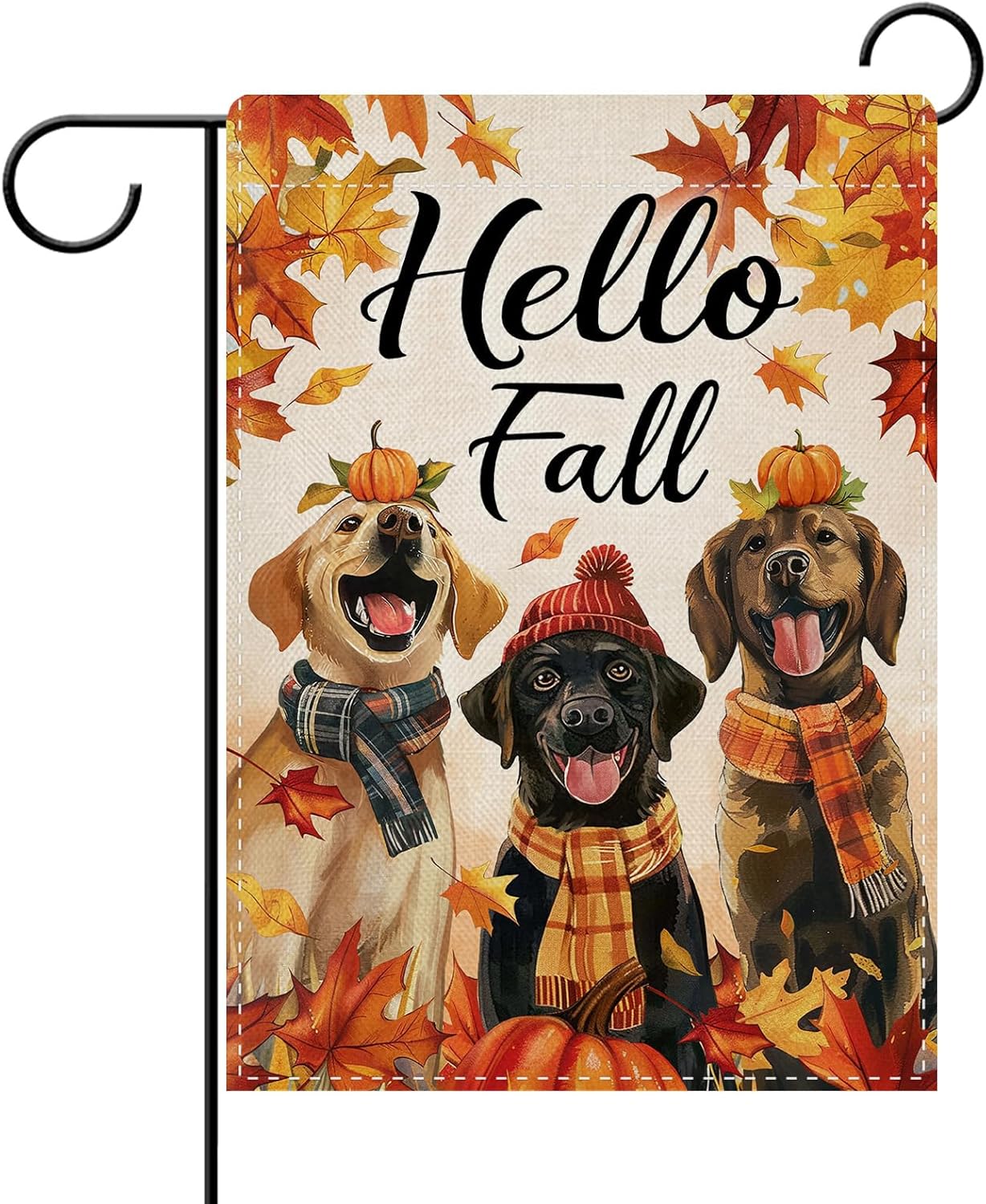 Home Decor Outside - Dyrenson Hello Fall Labrador Hund Dekorative