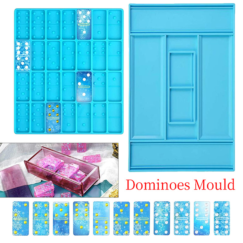 Home Decor Mirror - DIY-Harzform für Kartenspiele, Kristall-Silikonform, Domino-Spiegelharz-Epoxidform, Heimdekoration,