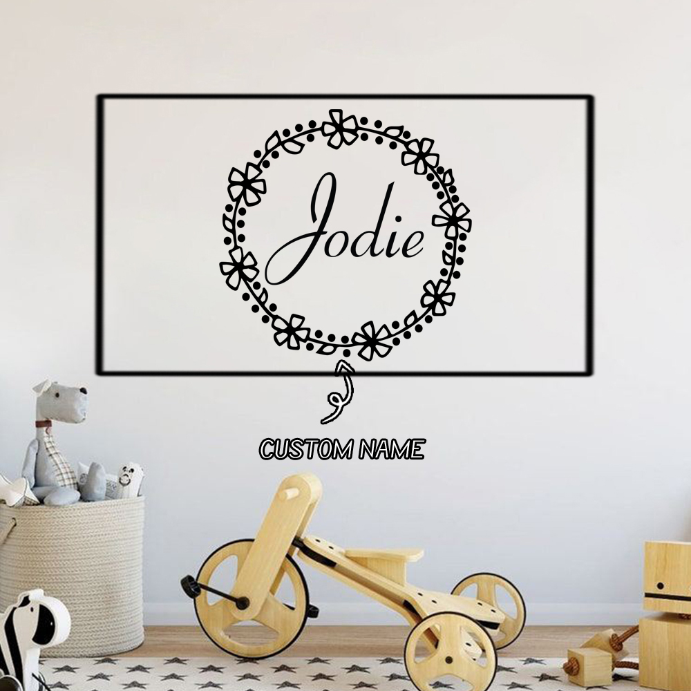 Home Decor Wall Stickers - 1 Stück Lieblicher Kranz mit Individuellem