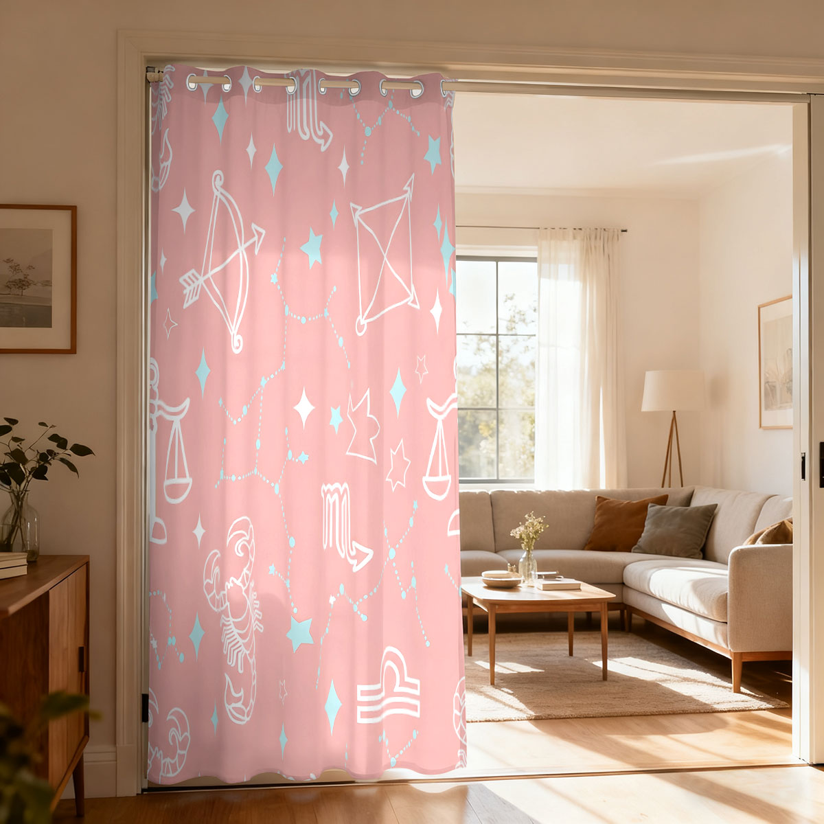 Home Decor Curtains - 1 Stück Vorhang mit Sternenhimmel- und