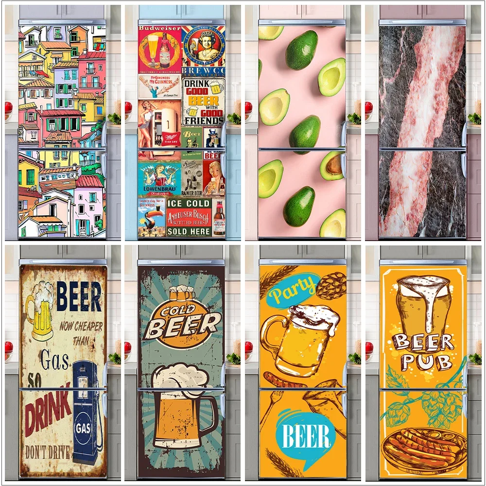 Home Decor On Sale - Retro Graffiti Kühlschrank Tür Wandbild Aufkleber