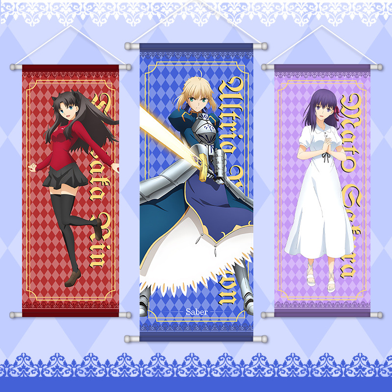 Home Decor Aesthetic - Fate Game Anime Wandbehang: Altria, Rin,