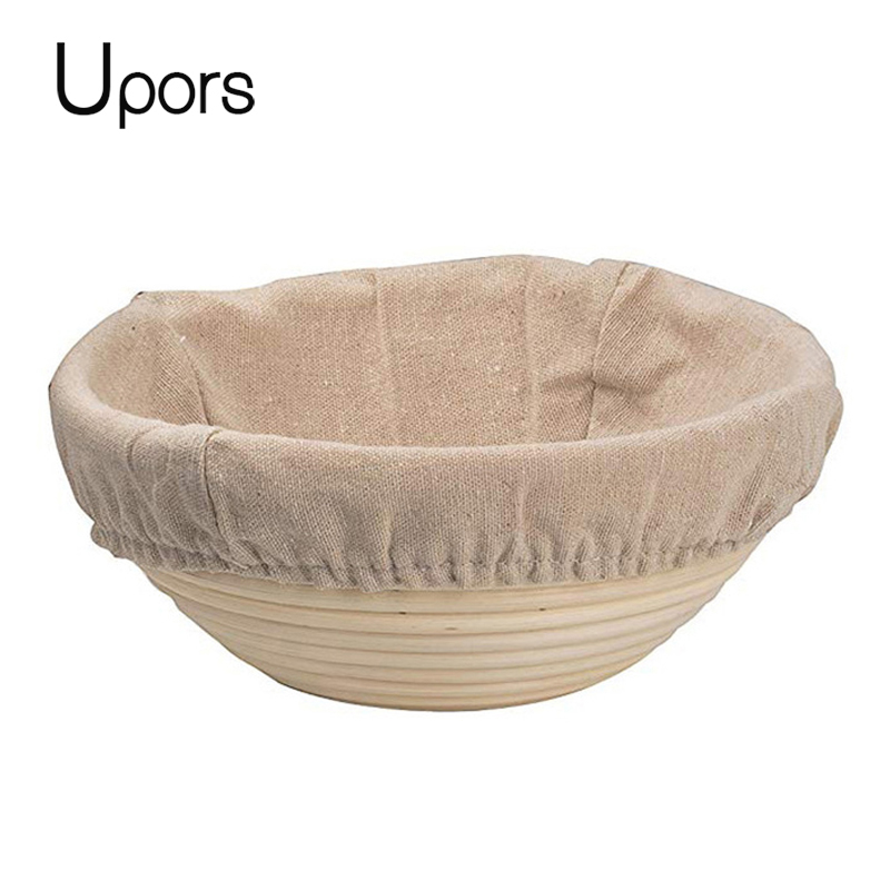 Rattan Plant Basket - UPORS Rattan-Brotkorb, natürlicher ovaler Rattan-Weiden-Teig, Gärung,