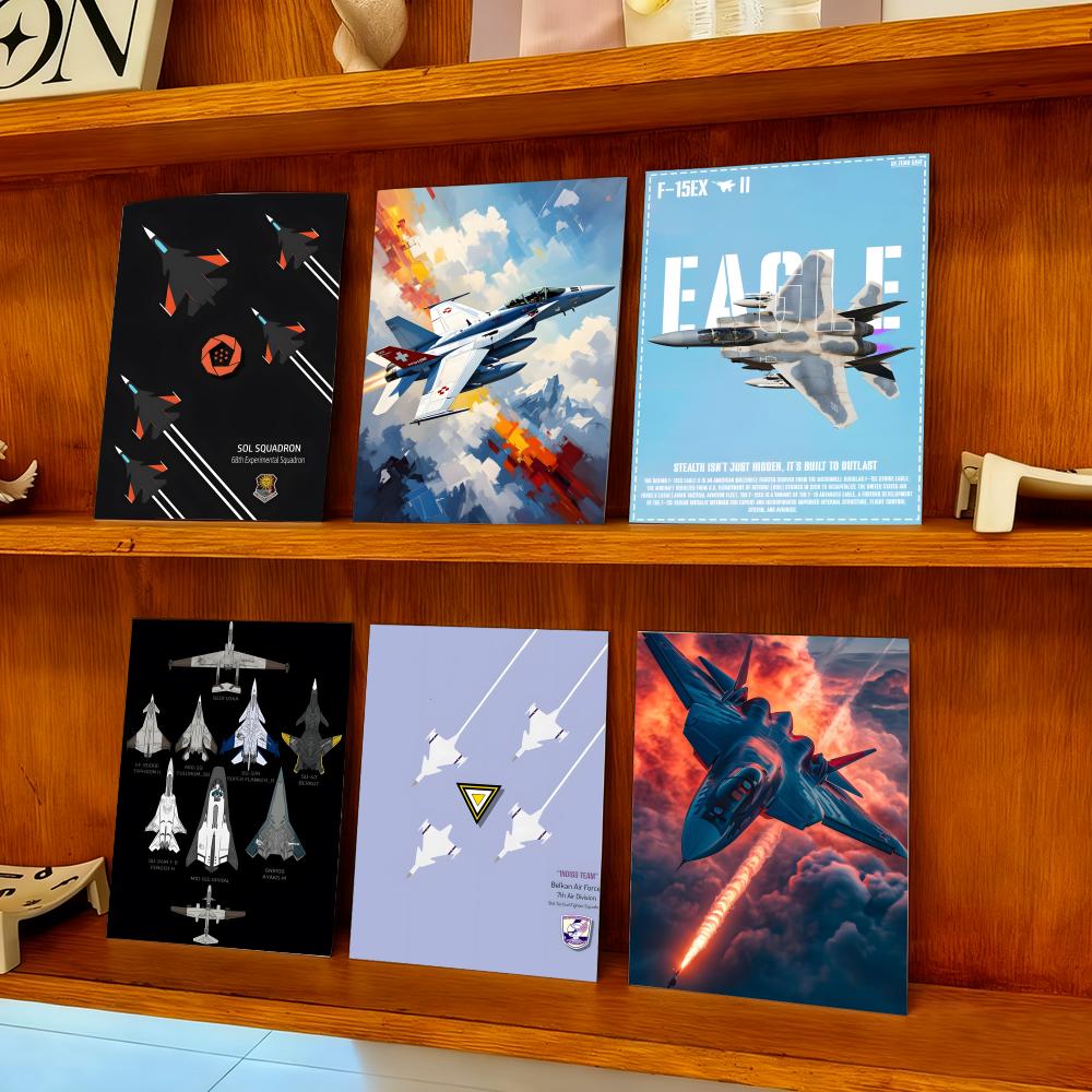 Home Decor Free Images - Minimalistisches Spiel, Kampfjet-Bilder, Poster, selbstklebendes Gemälde