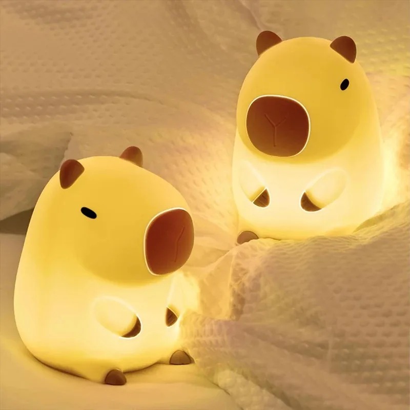 Home Decor On Sale - Niedliches Capybara-Nachtlicht aus Silikon, kreatives Nachttischlampe