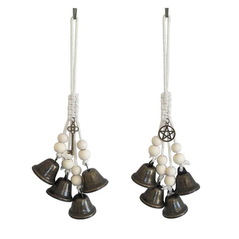 Boho Wind Chimes - Böhmische Windspiele mit natürlichem Holzring und