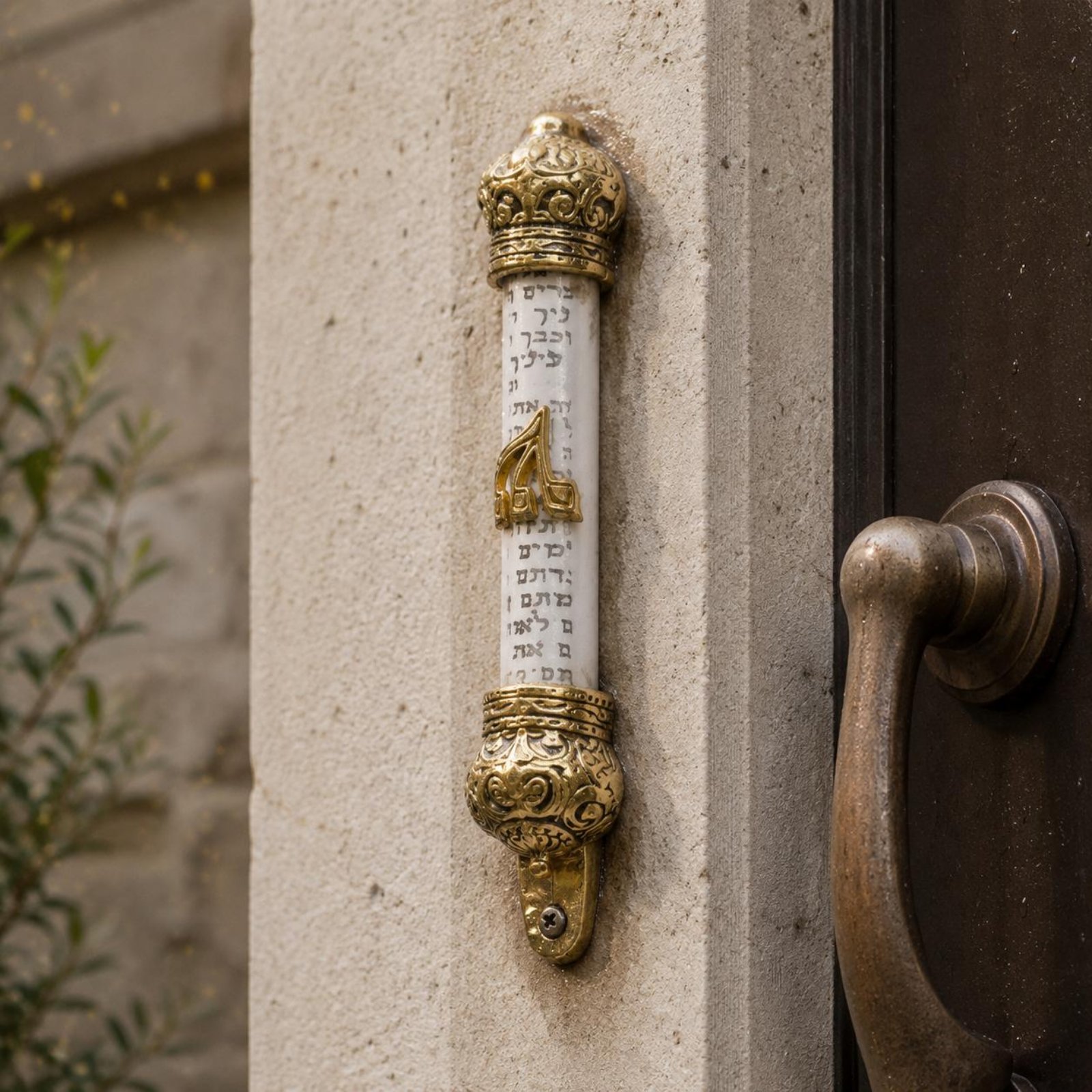 Home Decor Youtube - Klare Mezuzah im Kronen-Stil mit transparentem