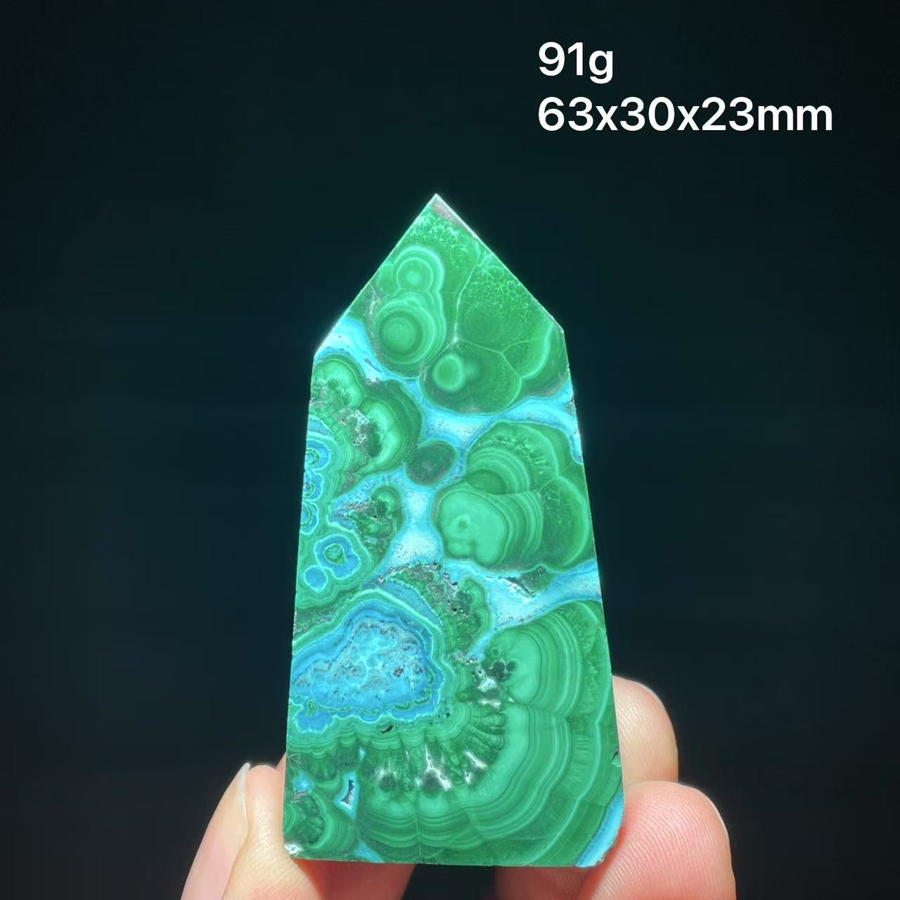 Home Decor Zambia - 100% natürlicher Malachit-Silizium-Pfauenturm, quadratisches Dekorationsobjekt für