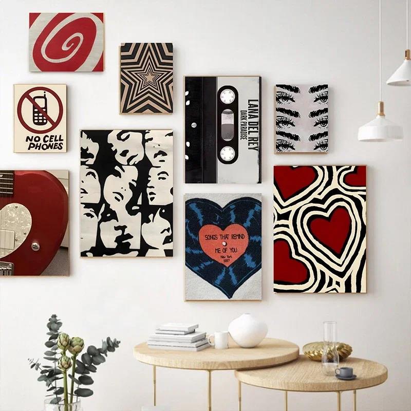 Home Decor Aesthetic Pinterest - Poster Y2K Rock Stil Leinwand Malerei