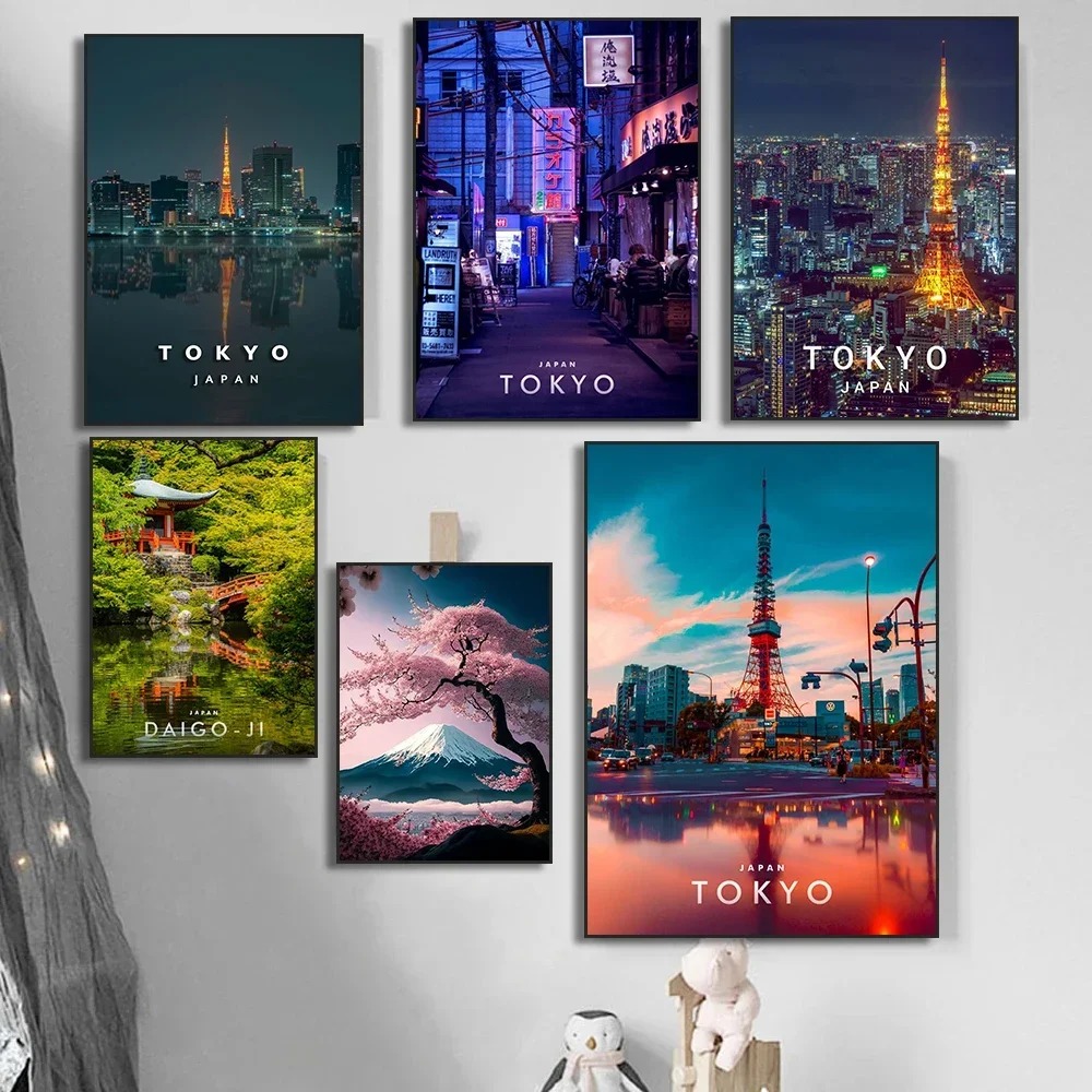 Home Decor Tokyo - Leinwandgemälde, Wandkunst, Japan, berühmte malerische Gebiete,