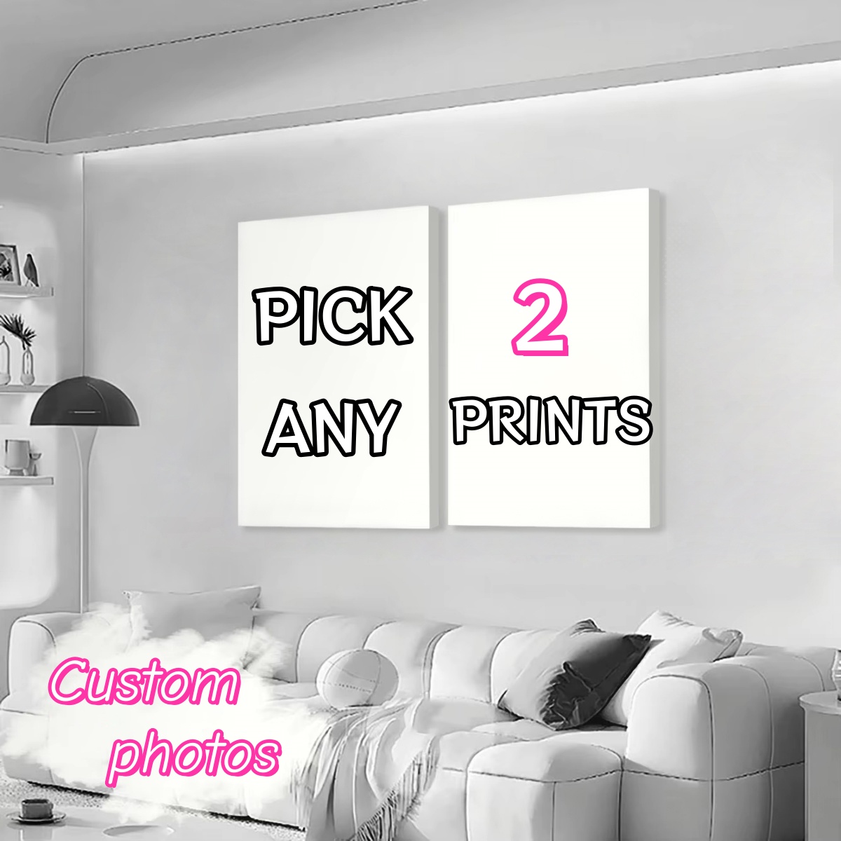 Home Decor Aesthetic Pinterest - 2 Stück/Set Individueller Leinwanddruck Personalisiertes Foto