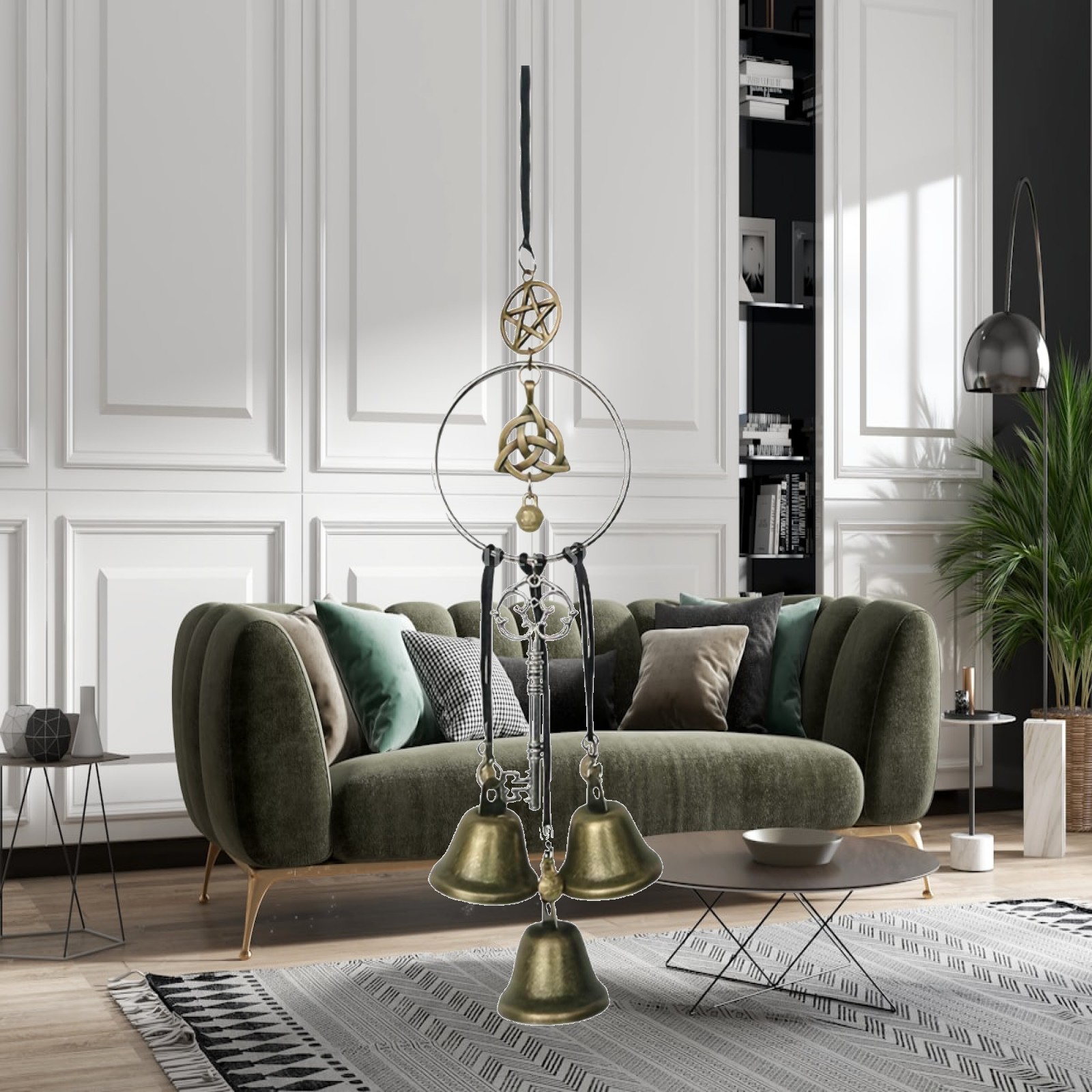 Boho Wind Chimes - Antike Magische Schlüssel Türklingel Handgefertigter Windspiel-Aufhänger