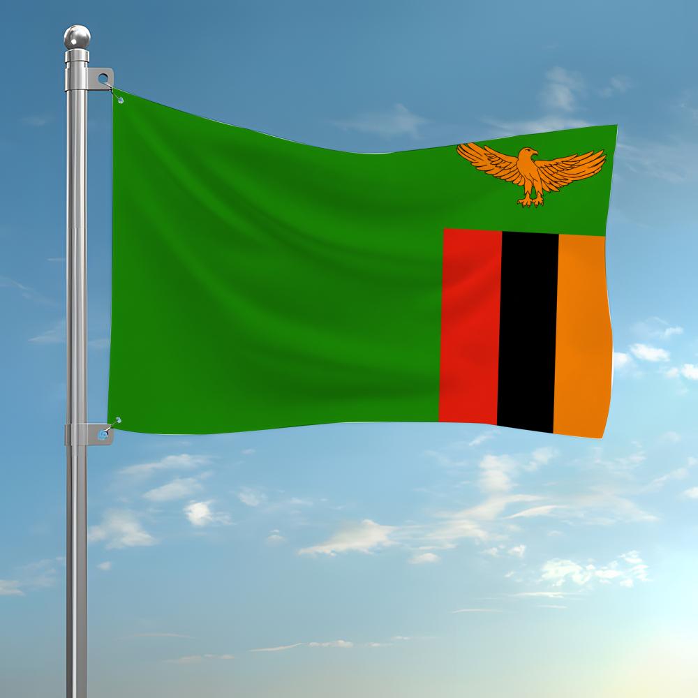 Home Decor Zambia - Wandbehang mit Flagge von Sambia, Wandteppich,