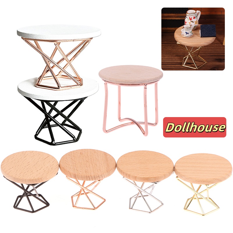 Home Decor Simulator - 1/12 Puppenhaus Simulation Couchtisch Runder Teetisch