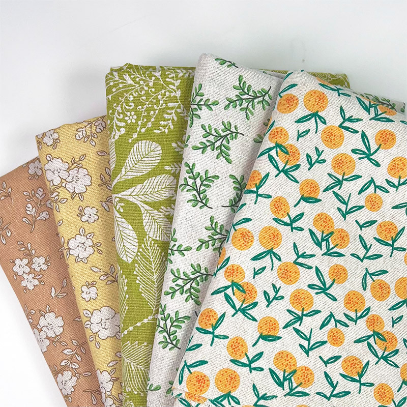 Home Decor Curtains - Ländlicher Blumenmuster-Baumwoll-Leinen-Mischstoff, Bedruckter Stoff, Vielseitiges Material