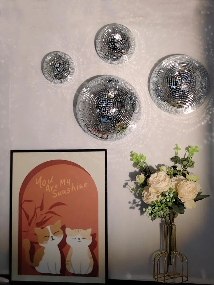 Neue Wand-Disco-Kugel, verspie – Home Decor Mirror Bewertung und Preis
