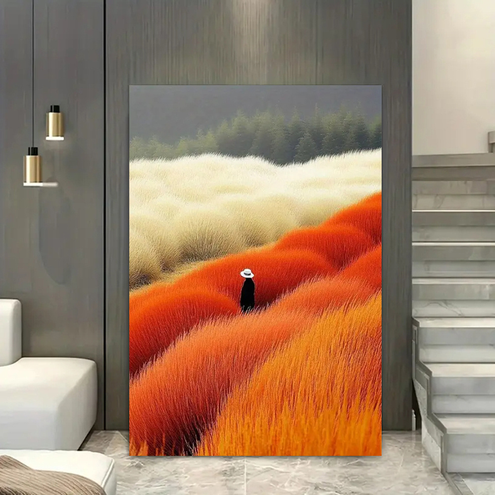 Modernes abstraktes Landschaft – Home Decor Orange Bewertung und Preis