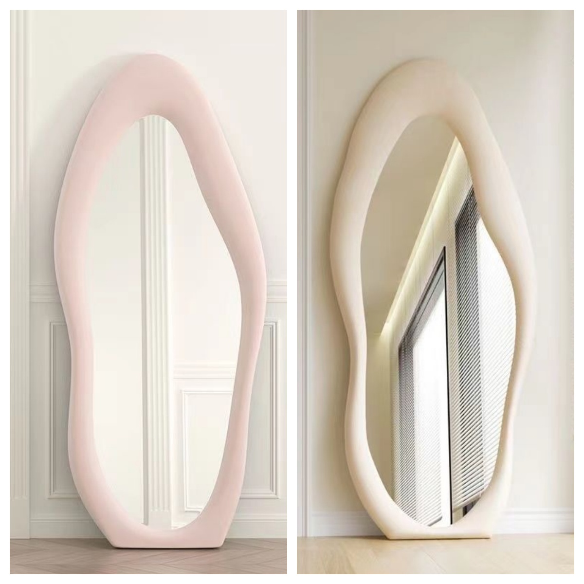 Cremefarbener Unregelmäßiger B – Home Decor Mirror Bewertung und Preis