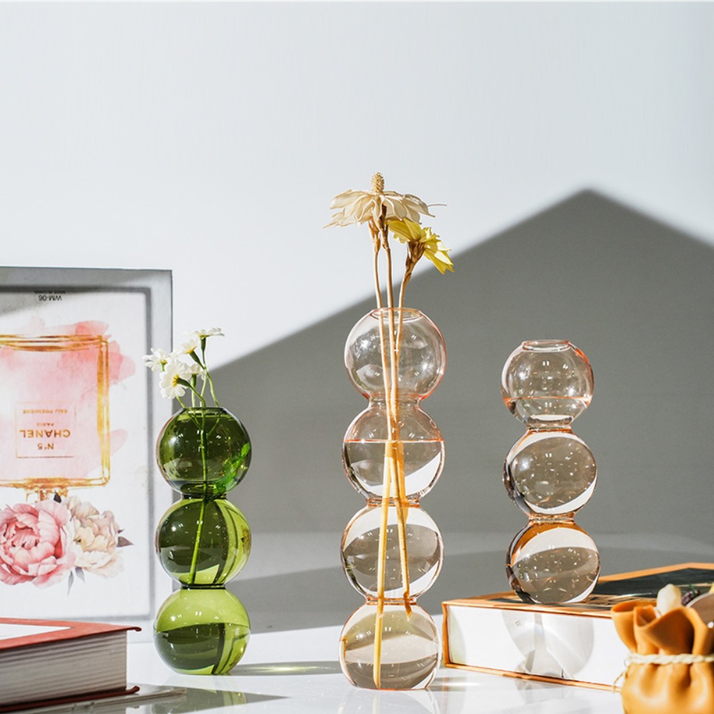 Einfache Stil Bunte Glas Vase  – Glass Vase Nordic Bewertung und Preis