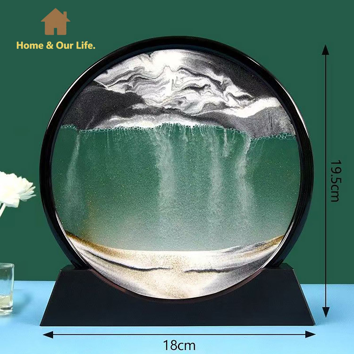 Dynamische 3D-Sandkunst mit fl – Home Decor Mirror Bewertung und Preis