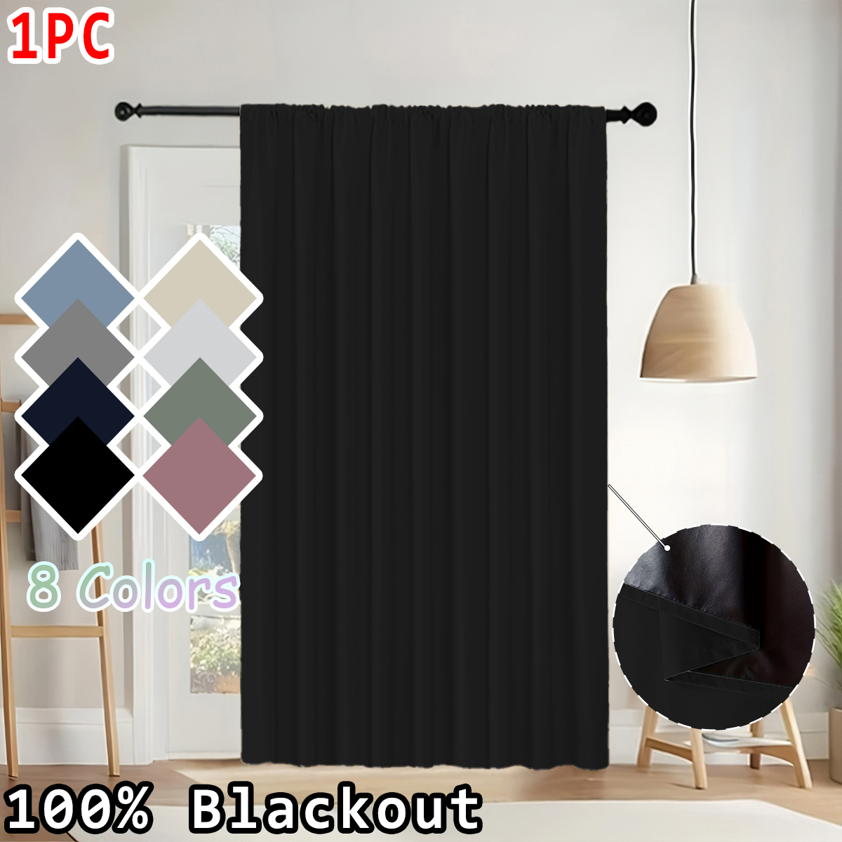 1 Stück einfacher, einfarbiger – Home Decor Curtains Bewertung und Preis