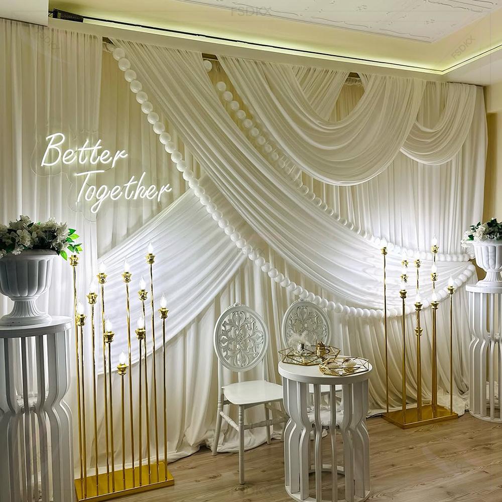 FSDKX Günstige Weiße Eis Seide – Home Decor Curtains Bewertung und Preis