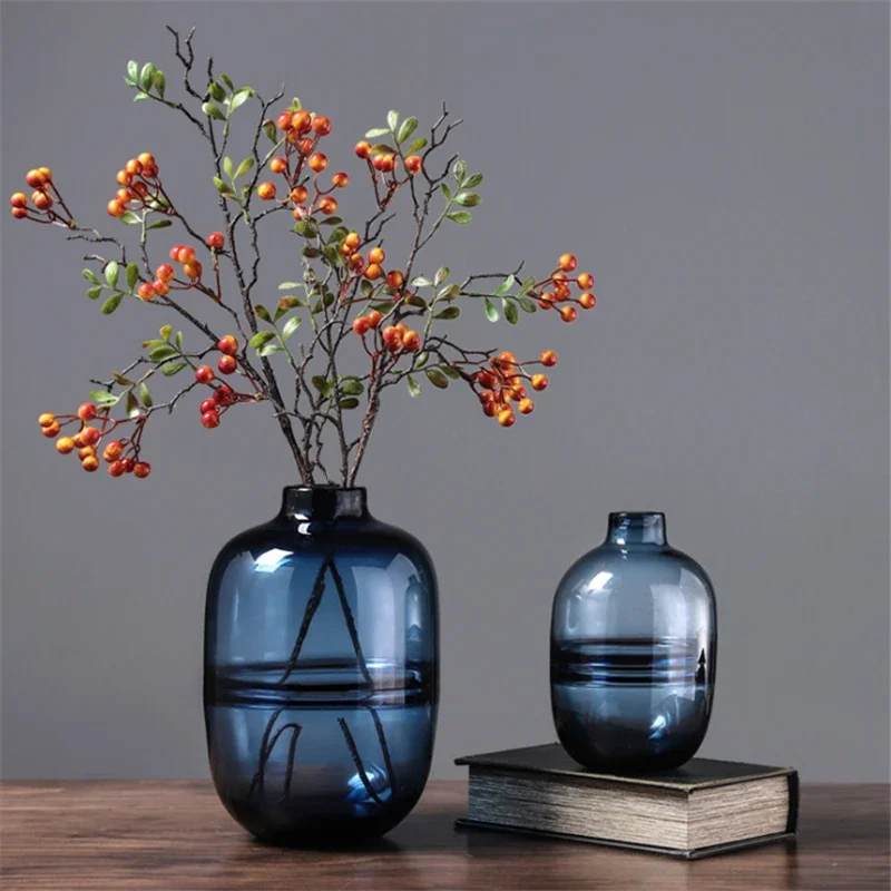 Minimalist ische blaue schwarz – Glass Vase Nordic Bewertung und Preis