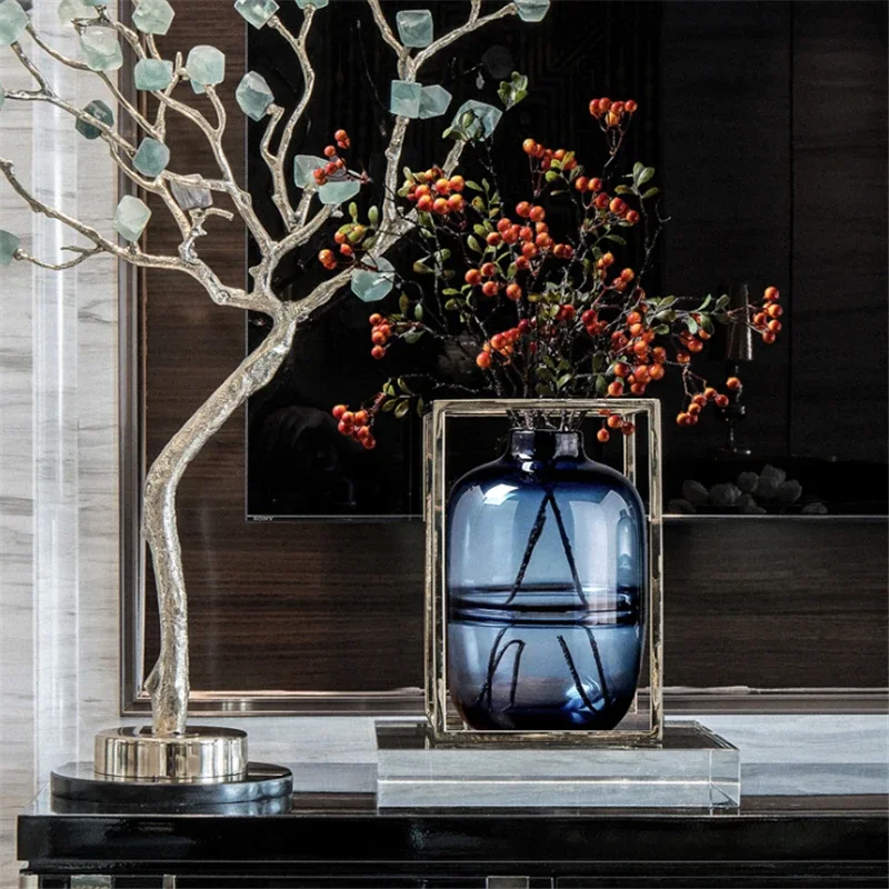Minimalist ische blaue schwarz – Glass Vase Nordic Bewertung und Preis