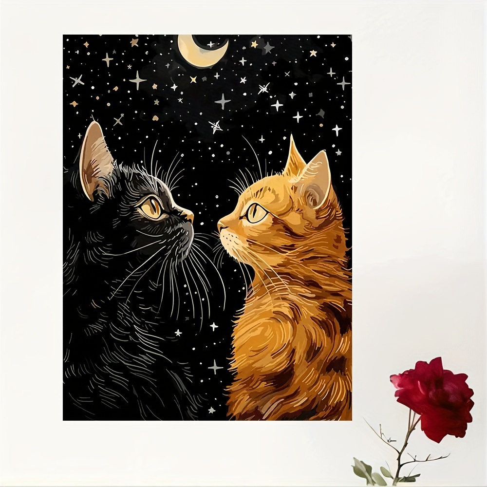 Lebendige schwarze Katze und o – Home Decor Orange Bewertung und Preis