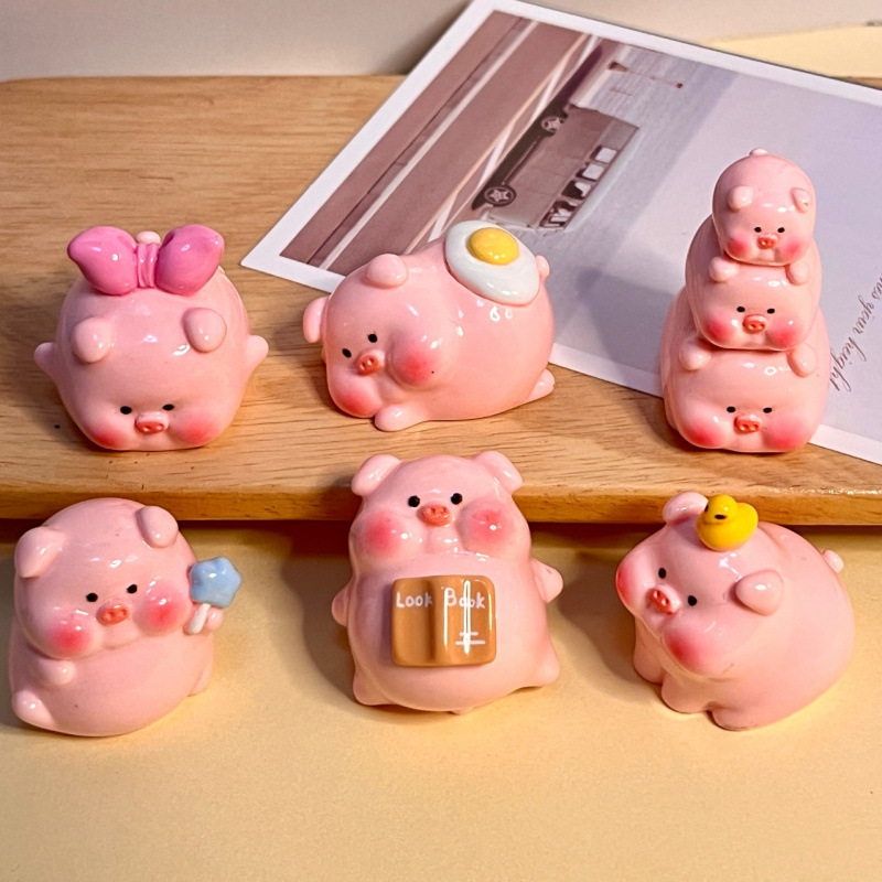6 Stück niedliche rosa Schwein – Home Decor Mirror Bewertung und Preis
