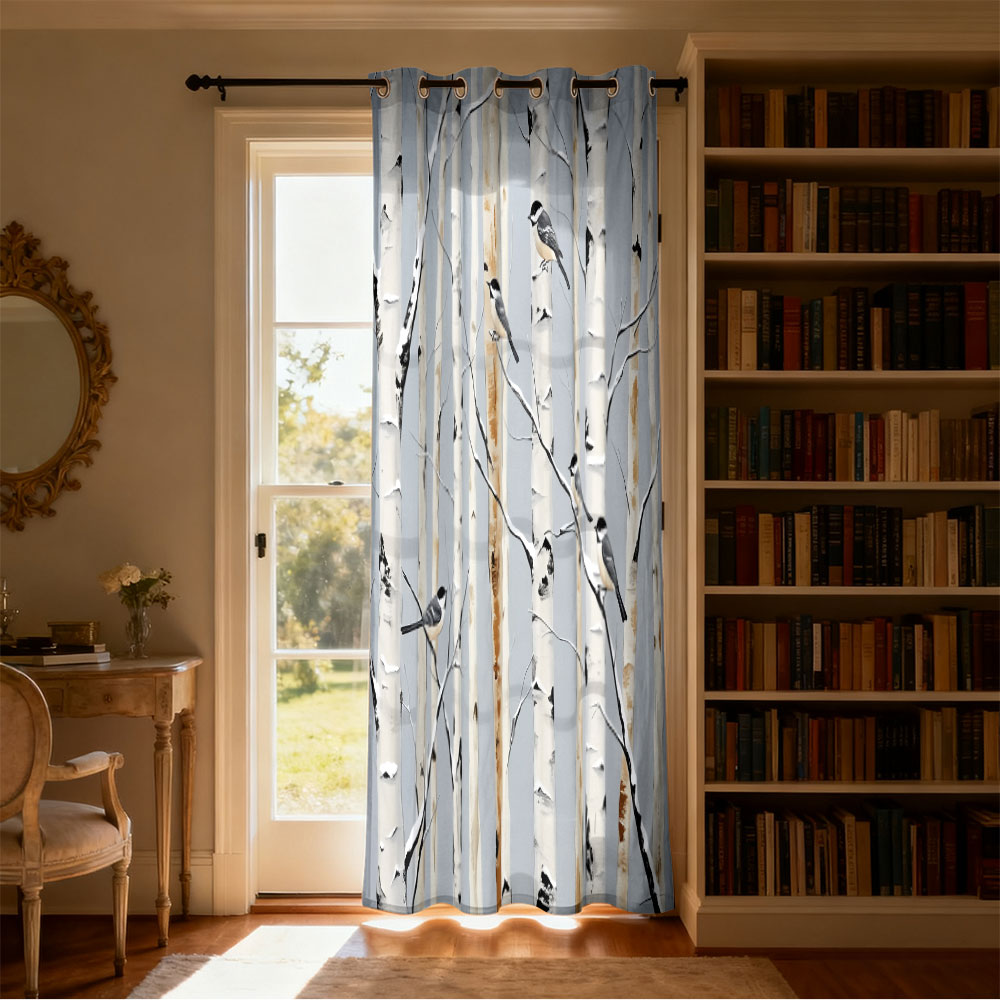 1 Stück Vorhang mit Birkenwald – Home Decor Curtains Bewertung und Preis
