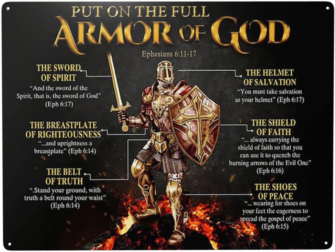 1p,WZVZGZ ARMOR OF GOD Blechgo – Home Decor Logo Bewertung und Preis