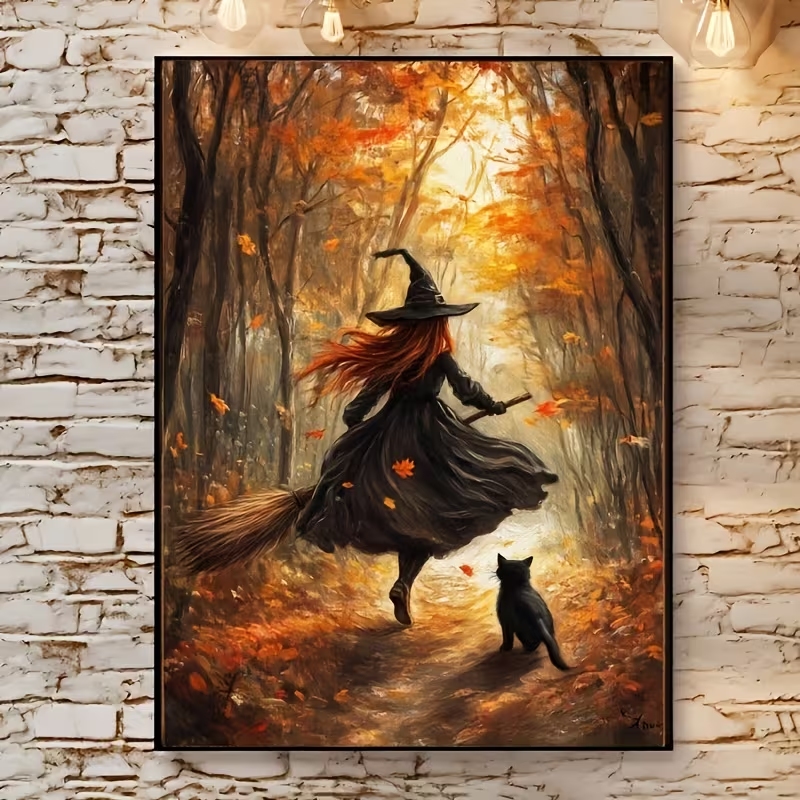 Retro Halloween Herbsthexe auf – Home Decor Aesthetic Bewertung und Preis