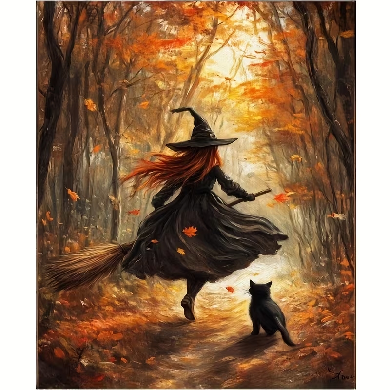 Retro Halloween Herbsthexe auf – Home Decor Aesthetic Bewertung und Preis