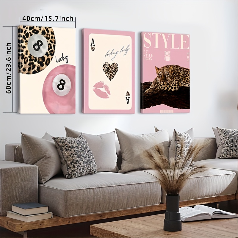 3-teiliger Leoparden-Geparden- – Home Decor Youtube Bewertung und Preis
