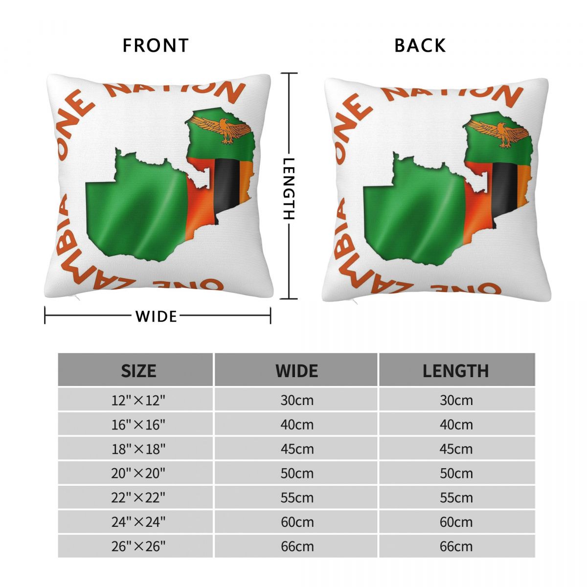 One Zambia One Nation Quadrati – Home Decor Zambia Bewertung und Preis