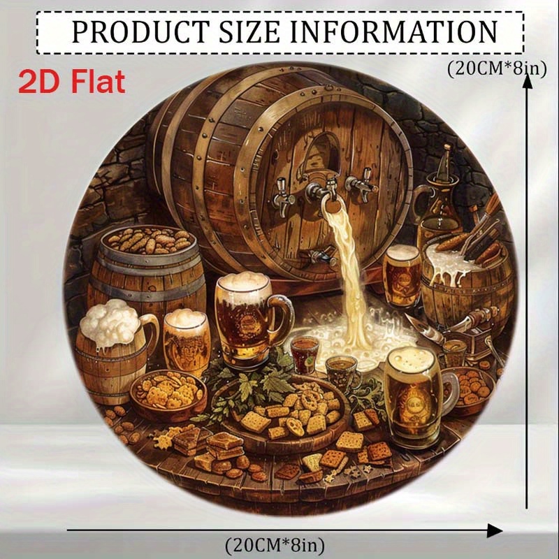1 Stück rundes 2D-Flach-Alumin – Home Decor Outside Bewertung und Preis