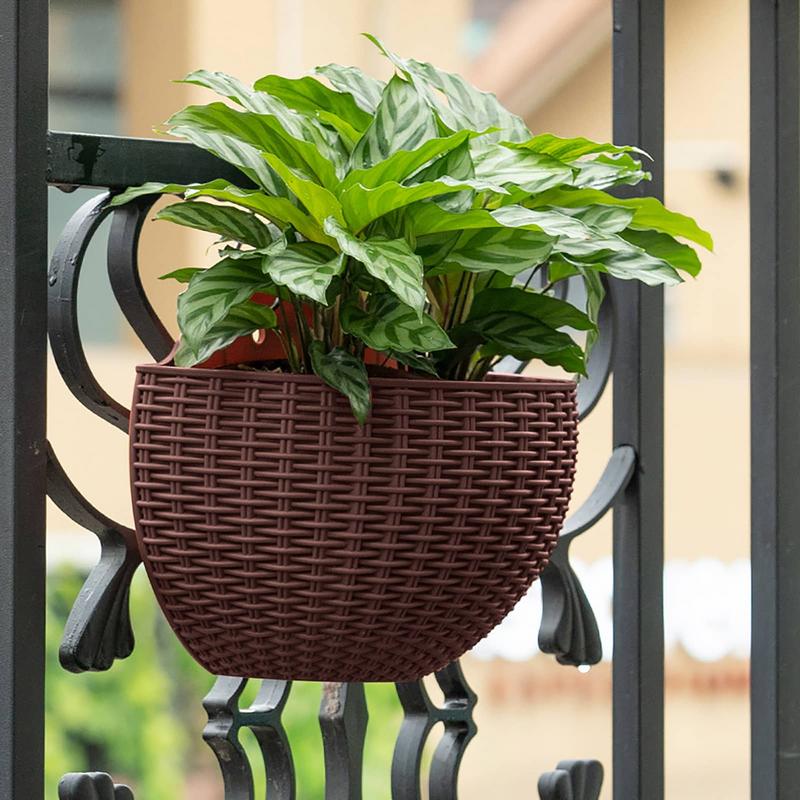 Halbrunder Blumentopf zur Wand – Rattan Plant Basket Bewertung und Preis