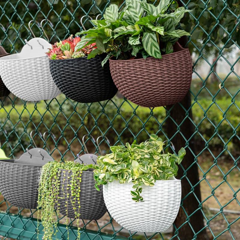 Halbrunder Blumentopf zur Wand – Rattan Plant Basket Bewertung und Preis