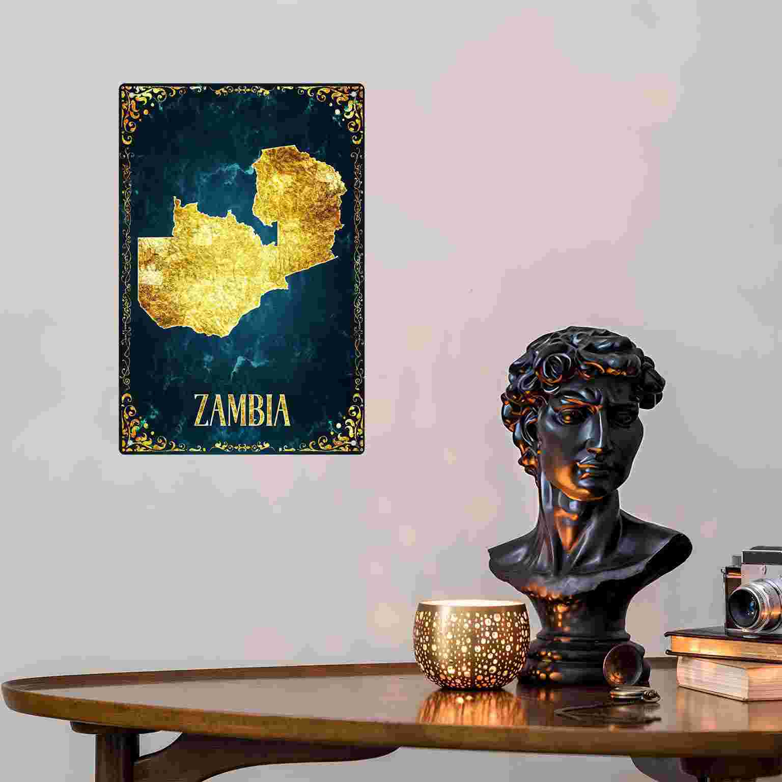 2D FLAT 1 Stück Sambia Goldfol – Home Decor Zambia Bewertung und Preis
