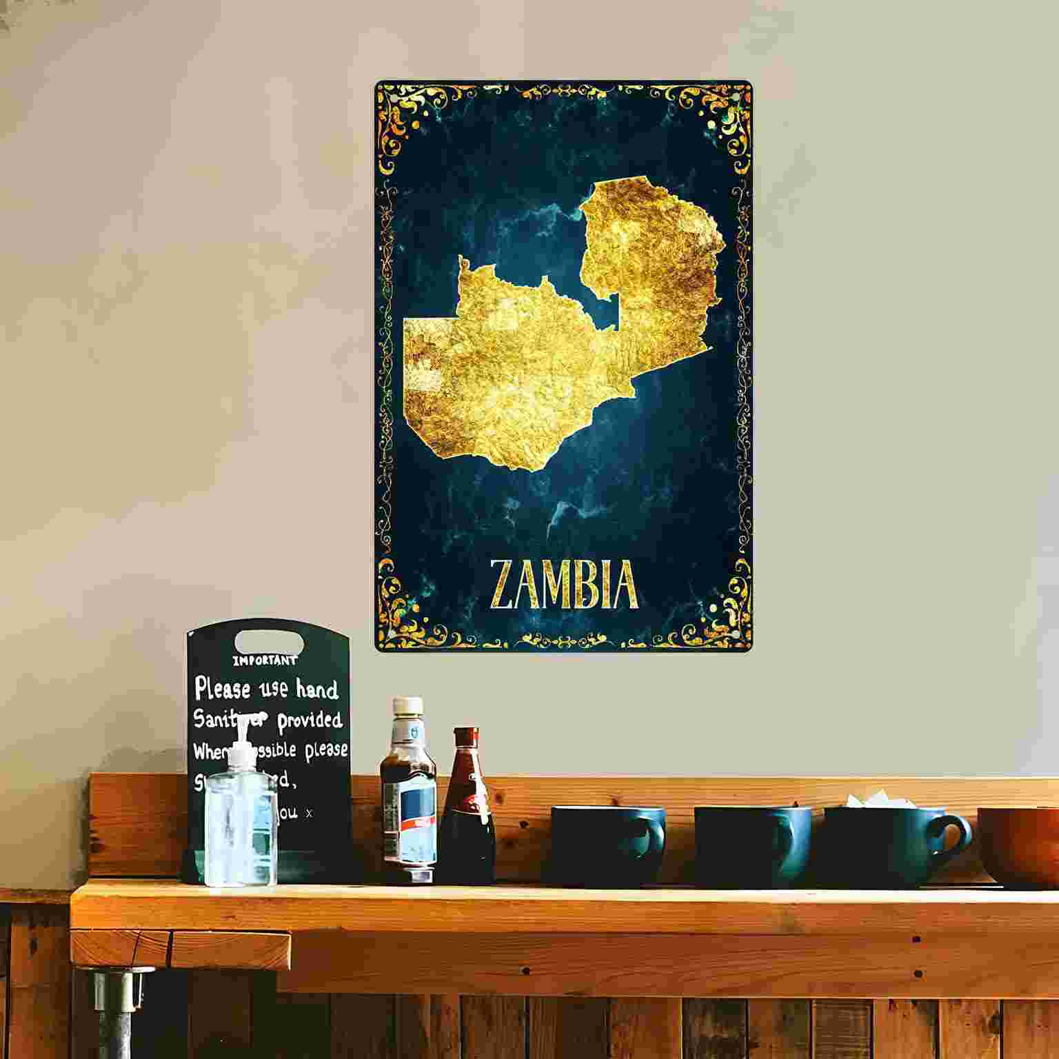 2D FLAT 1 Stück Sambia Goldfol – Home Decor Zambia Bewertung und Preis