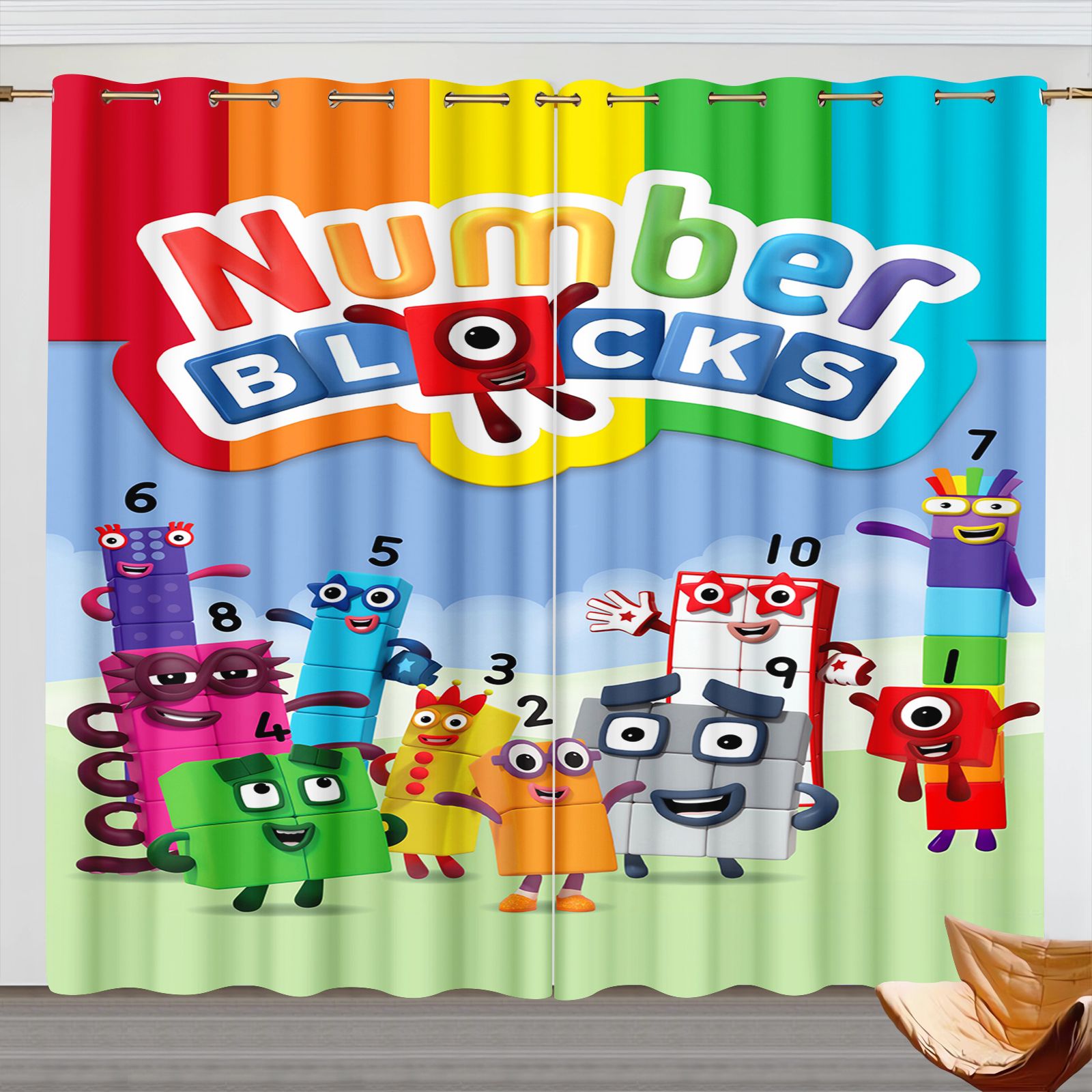 Numberblocks Cartoon-Vorhänge, – Home Decor Curtains Bewertung und Preis