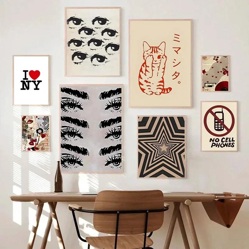 Poster Y2K Rock Stil Leinwand  – Home Decor Aesthetic Pinterest Bewertung und Preis
