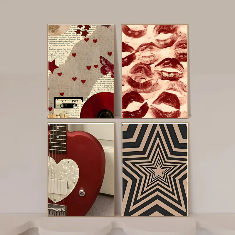 Poster Y2K Rock Stil Leinwand  – Home Decor Aesthetic Pinterest Bewertung und Preis